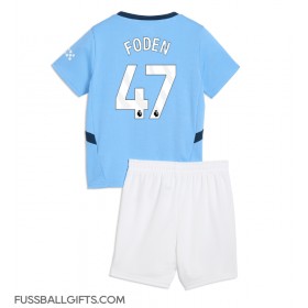 Manchester City Phil Foden #47 Fußballbekleidung Heimtrikot Kinder 2024-25 Kurzarm (+ kurze hosen)